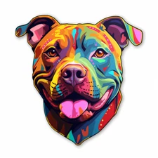 7x car decal sticker pit bull terrier sticker 9x9 cm