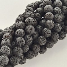 Lava Beads Basalt Geniune Natural Smooth Round Beads 4mm 6mm 8mm 10mm Volcanic