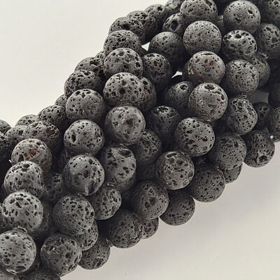 Lava Beads Basalt Geniune Natural Smooth Round Beads 4mm 6mm 8mm 10mm Volcanic