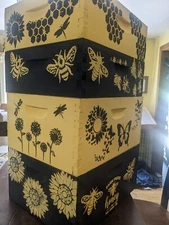 bee hive- garden decor- custom beehive beautiful 
