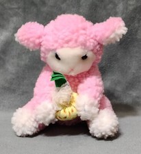 SWEET DREAMS peluche suave cordero oveja rosa vintage lovey 1994 8"