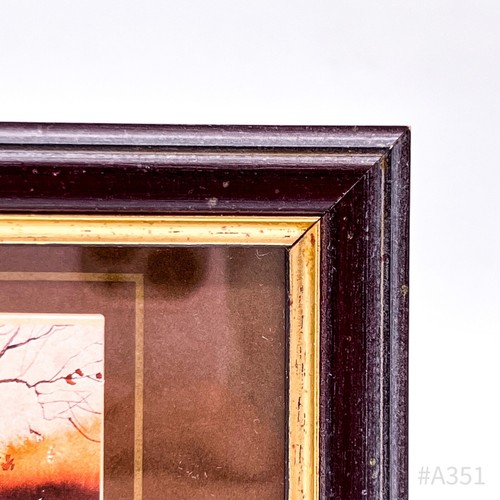 Vintage Watercolour Art Print with Wood Frame & Glass Insert Signed Bartz - Picture 4 of 7