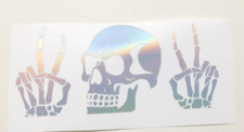 Peace Skull Peeker Sticker Vinyl Decal For Car Windows, Bottles, Laptops Etc