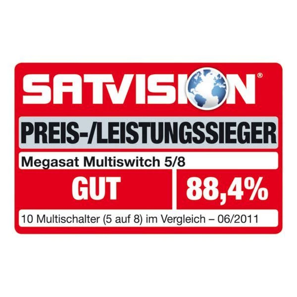 Megasat Multischalter 5/8 Multiswitch DiSEqC Verteiler Quad LNB tauglich - Bild 3 von 3