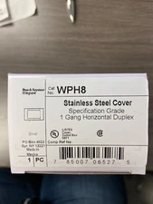 Pass & Seymour WPH8 One Duplex Receptacle One Long Cover Horiontal One Gang Plat