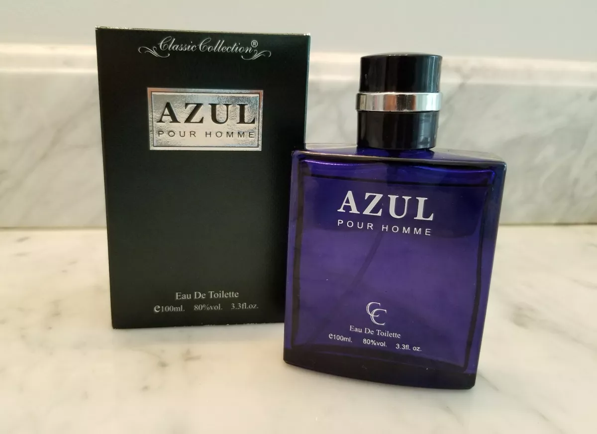 Classic Collection Azul Blu Blue for Men Perfume 3.4 floz 100ml