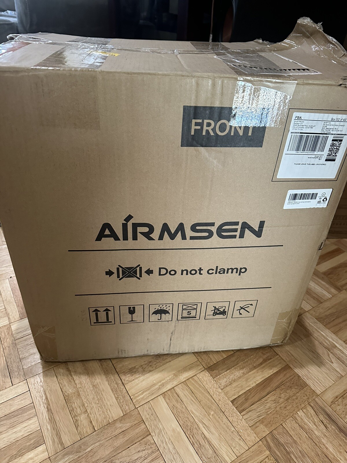 Airmsen TDQR03 Compact Mini Portable Countertop 5Liter Dishwasher