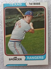 1973-1974 Jim Spencer, Texas Rangers, 1st Base, Topps Chewing Gum, Error Card