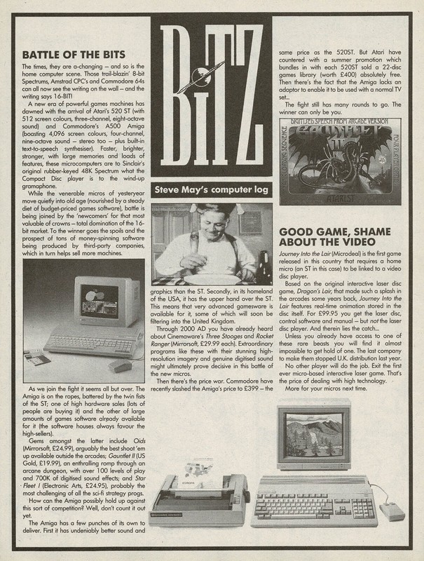 Vintage Atari 520ST & Commodore Amiga 500 Computer Photo Print Article 1980s