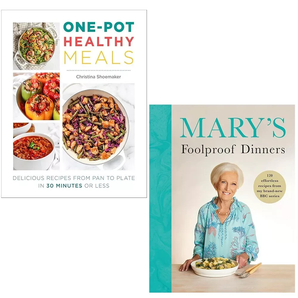 Mary Berry Foolproof Dinners (HB), One Pot Healthy Meals Christina 2 Books Set - Image 2