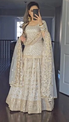 Salwar Party Kameez Konfektions- Anzug Indian Bollywood Kleidung Designer - Bild 1 von 4