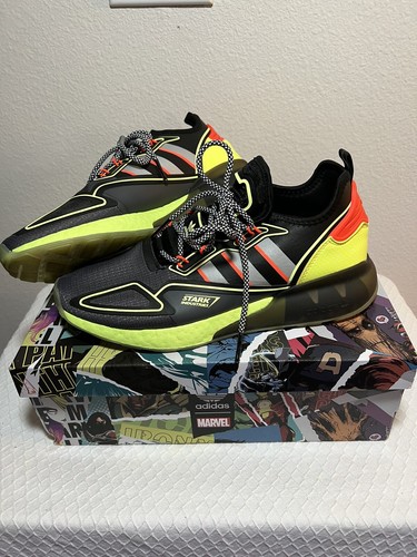Adidas ZX 2K Boost Stark Industries Mens Size 10.5 Running Shoe Black  Sneaker | eBay