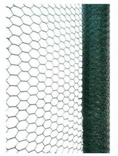 Chicken Wire Mesh 5m Roll Green Fencing PVC Coated 0.6m 25mm Galvanised Netting 2.88 per metre