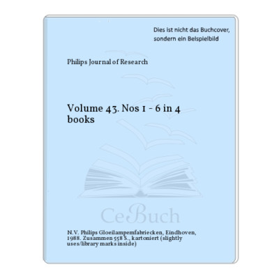 Philips Journal of Research: Volume 43. Nos 1 - 6 in 4 books