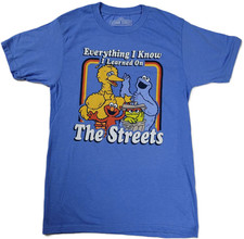 Everything I Know I learned on The Streets Big Bird Oscar Grouch Mens T-Shirt