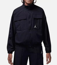 Jordan Jumpman Big Girl's Windbreaker Jacket Size L 12-13 Years Black