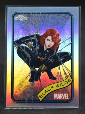 BLACK WIDOW 2025 Topps Chrome Marvel Refractor #129 *Quantity | eBay
