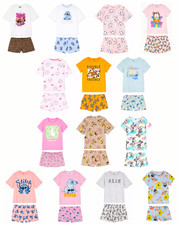 Ladies Character Pyjamas Women 6 to 24 T-Shirt Tee Top Shorts Summer PJs Primark