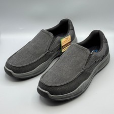 Skechers Men's 13 Shoes Relaxed Fit Slip On Sneakers Gray Comfort 204848