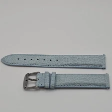 Swiss Legend Alligator Watch Strap Band Blue 18mm