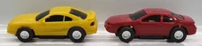 Kwong Wah Toys Mustang and Thunderbird Slot Cars Ford Track Racers Lot of 2