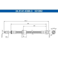 Bremsschlauch ATE 24.5141-0360.3 FüR Mini