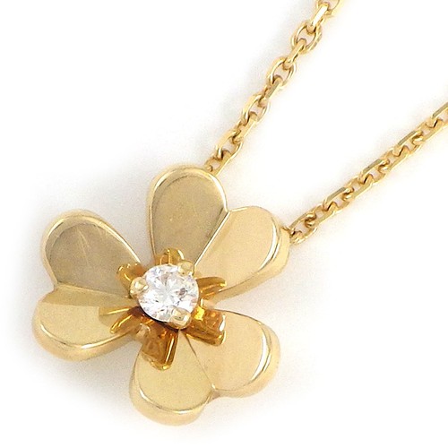 Van Cleef & Arpels Necklace Frivole Mini Model VCARPOJ100 1P Diamond 750YG