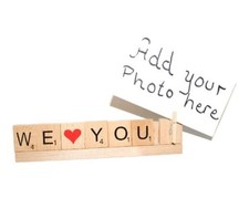 Handmade We Love you Frame, Photo Anniversary Holder, Family Anniversary Wife