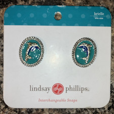 Lindsay Phillips set of interchangeable shoe snaps Brielle Dolphins