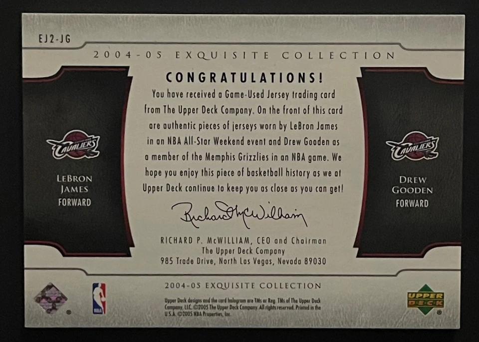 Camiseta deportiva UD Exquisite Lebron James Drew Gooden 2004 05 doble extra 10/10 Cavaliers Foto 4 de 4