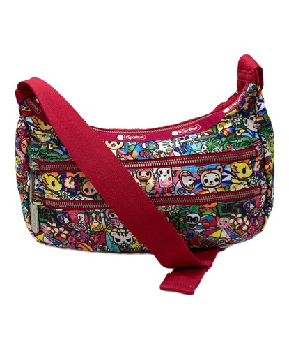 LeSportsac tokidoki LUNA PIENA Shoulder Bag Pink Multicolor Nylon Character