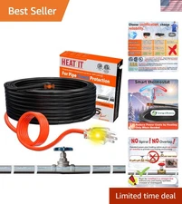 Energy Efficient Heating Cable for Water Pipes – 6ft, Easy to Install & Reliable