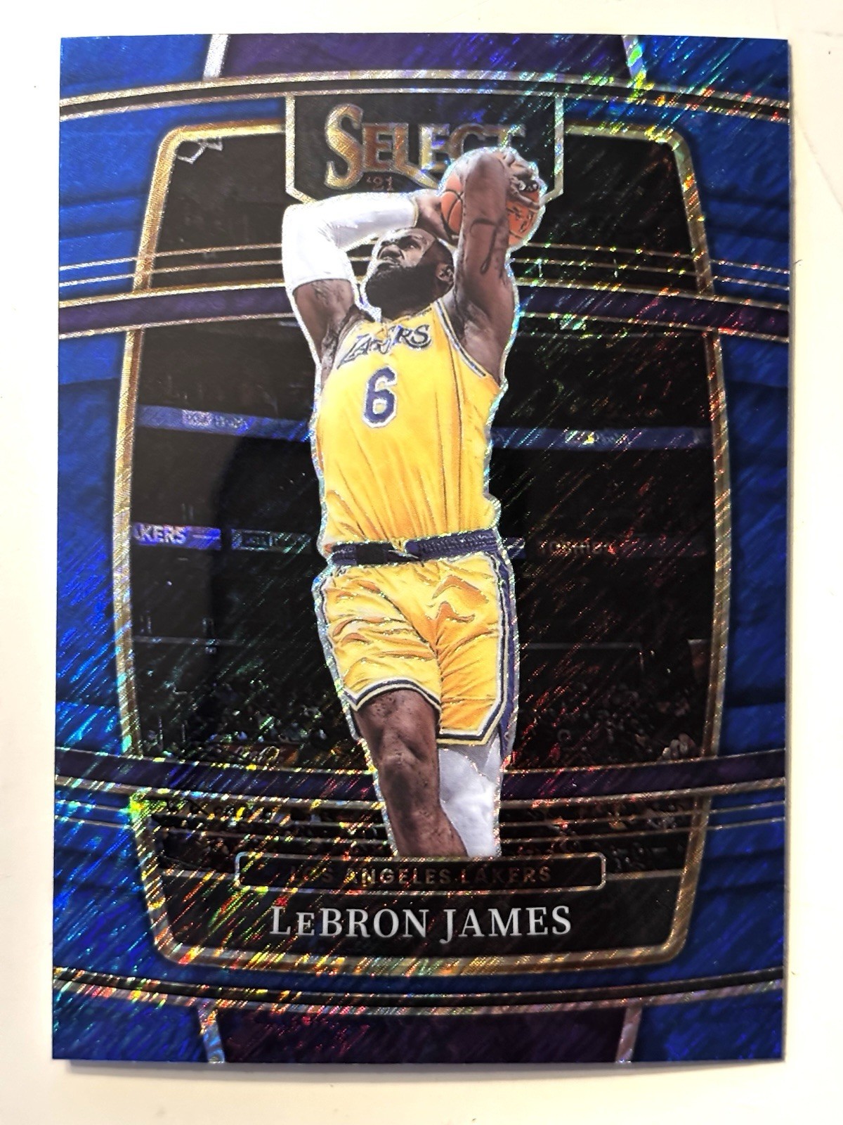 2021-22 Panini Select - Concourse LeBron James #100 Blue Shimmer Prizm