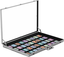 Portable Trade Show Display Case, 34"X22" Aluminum Card Show Display Case with L