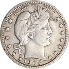 1905-P Barber Quarter - Cleaned