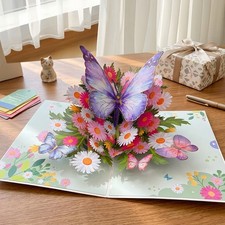 3D Butterfly Pop Up Greeting Card   Sweet Gift for Mother's Day