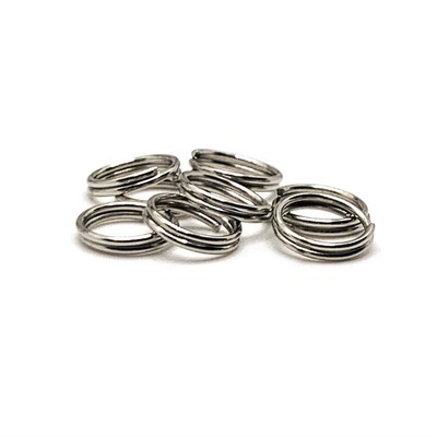 8mm, 21g, Antique Silver Split Double Jump Rings - US Seller