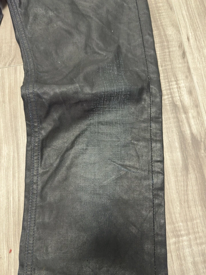 NUDIE JEANS CO. NEGRO RECUBIERTO ÍNDIGO FINO ALETA/HOMBRE TALLA 31x32 JEANS DENIM CRUDO. Foto 4 de 4