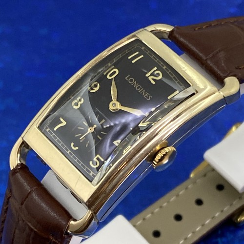 Exquisite Vintage 1938 Man’s LONGINES Stunning Black Dial Serviced & WARRANTY - Picture 4 of 10