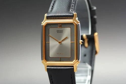 [Near MINT] SEIKO Dolce 9520-5140 25mm Silver Dial Quartz Men's Vintage Watch