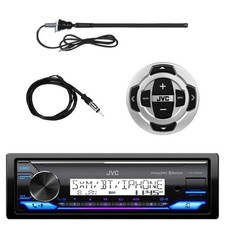JVC Bluetooth Marine Receiver, Remote, Long Range Antenna Black , 40" Antenna