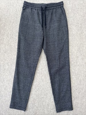 Only and Sons Onslinus Drawstring Tapered Fit Trousers Gray Plaid Mens Small New