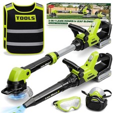 2-in-1 Kids Leaf Blower  Weed Wacker Toy Set - Fun Gardening Tool for Kids
