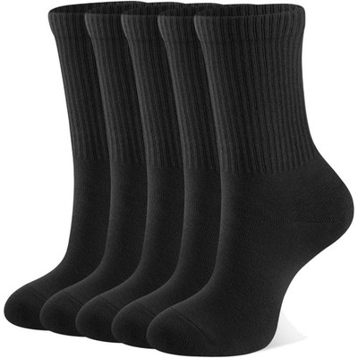 Damen Sportsocken 5 Paar Baumwolle atmungsaktiv Fitness Laufen Freizeit