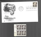 1972 LaGuardia Scott 1397 FDC; Art Craft cachet + MNH plt blk