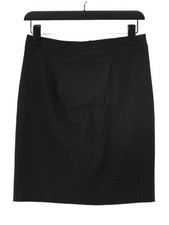 Mango Women's Midi Skirt UK 10 Grey Polyester with Elastane, Viscose Midi A-Line