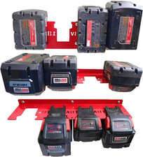 4X Metal Battery Holder Organizer Mount Fit for Milwaukee M18 M12 Battery 12V 