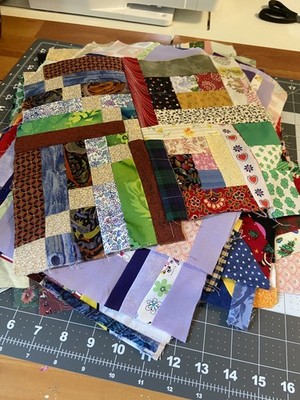 20 Crumb, Crazy Patchwork Blocks, Great Variety. Ready To Finish.