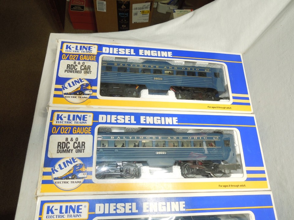 O gauge K-line B&O Budd RDC Budd 3+1 car set LNIB | eBay