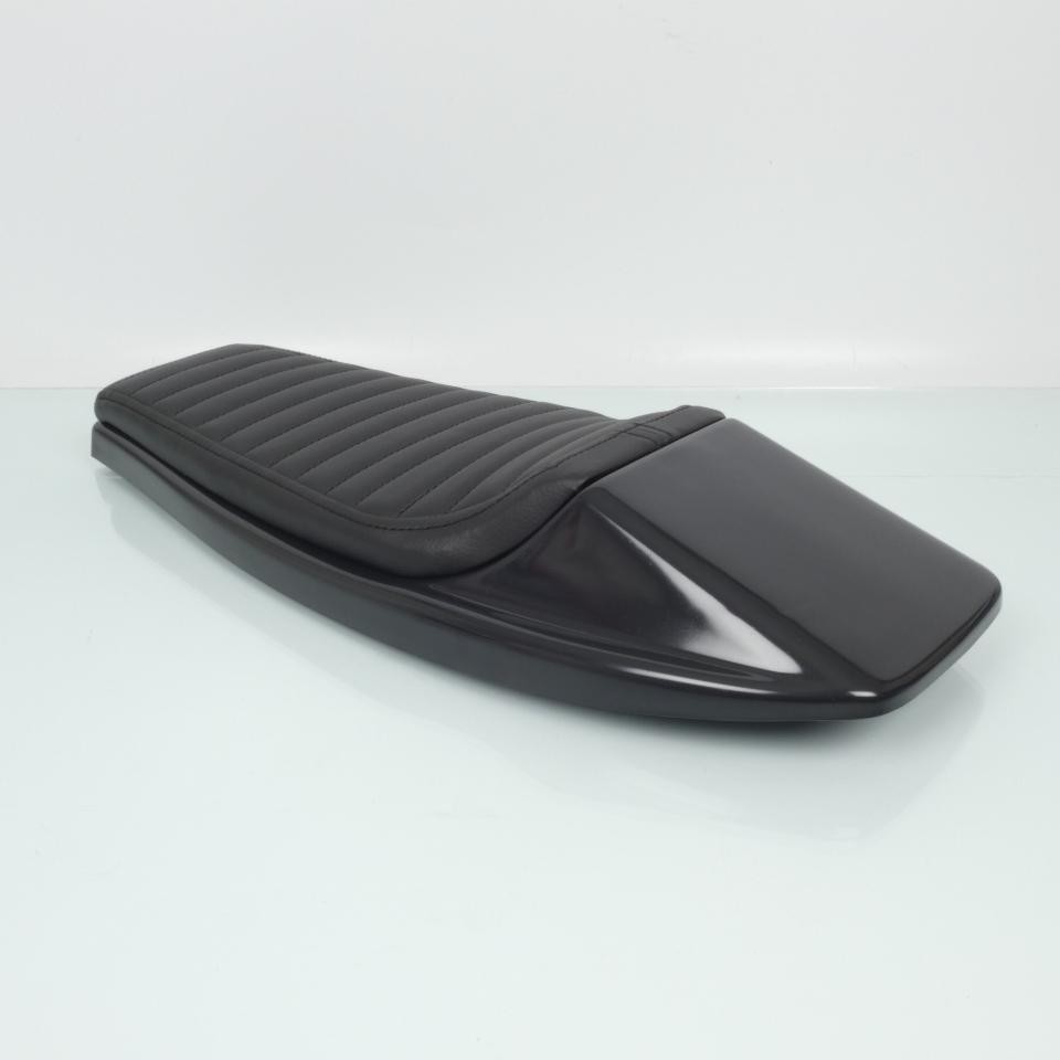 Selle biplace C. Racer noir pour moto Flat Track en simili cuir